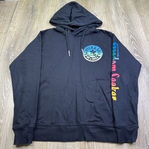 Scotch & Soda Mens Navy Blue Twisted-Hood "Freedom Seeker" Graphic Hoodie Size M